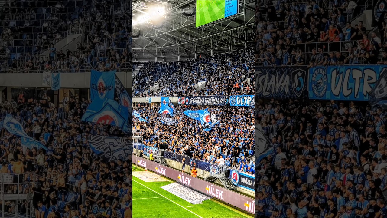 Sektor C - Slovan vs DAC 20.9.2025 💙🥁💪🏻🔥 #slovan #fans #ultras #support #shorts #nikeliga #mqtch
