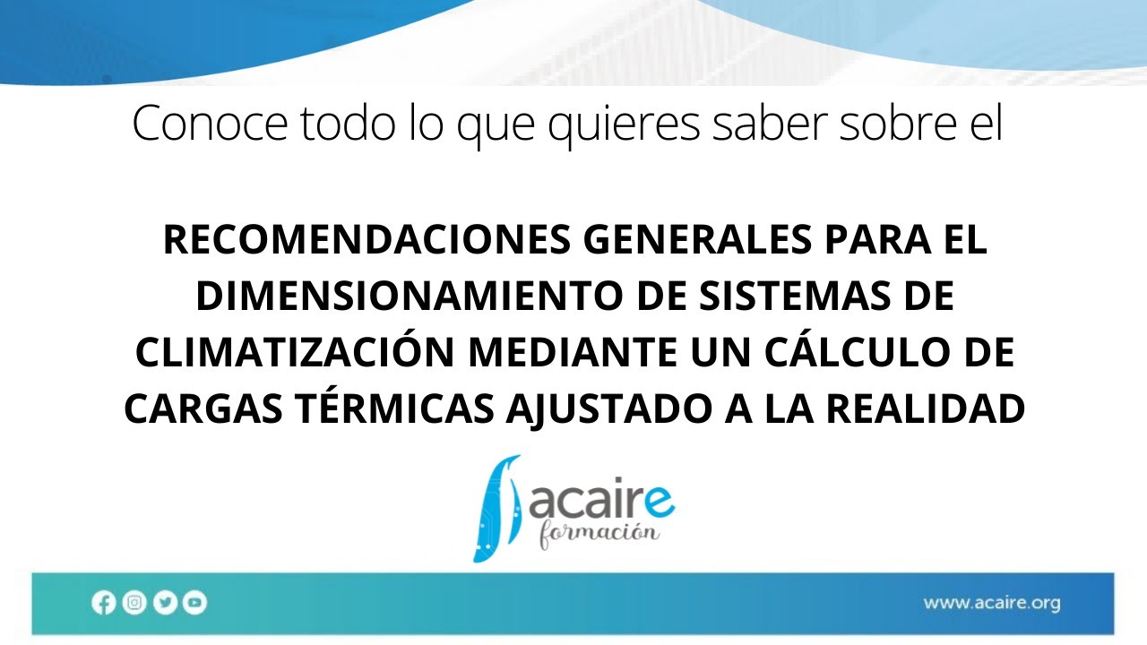 Webinar informativo: Calculo de cargas térmicas