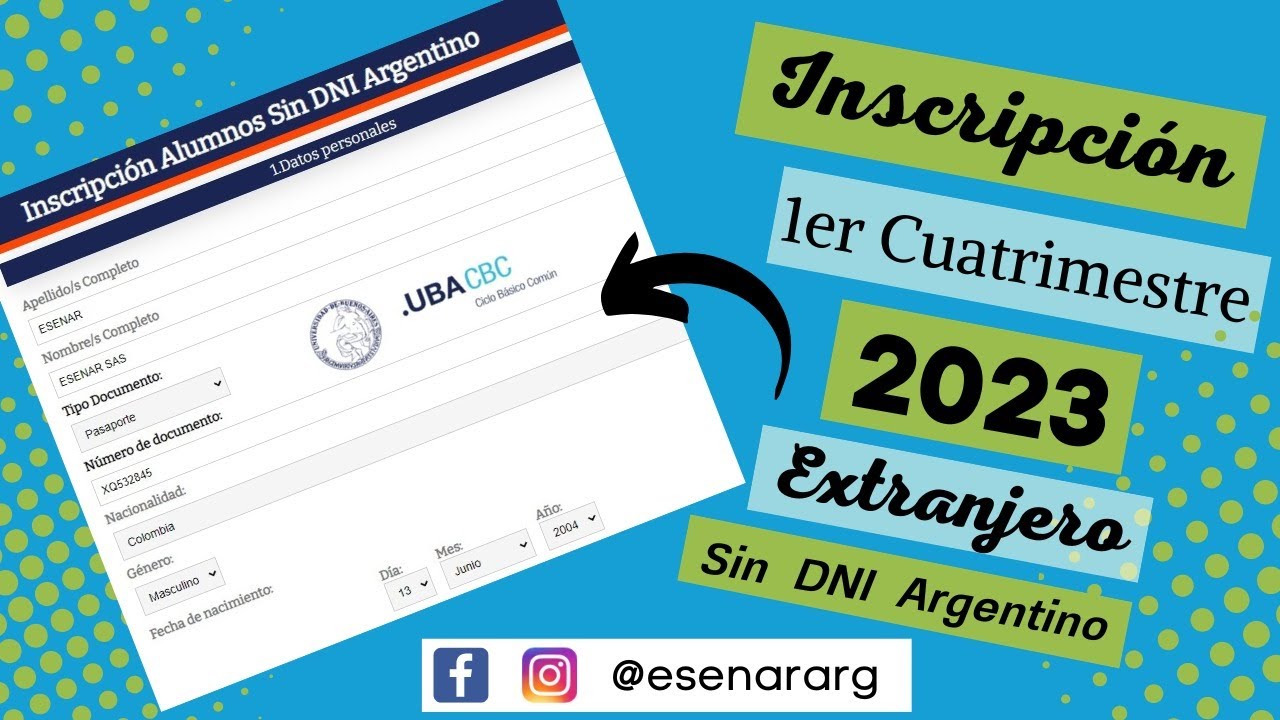 🚨📣Inscripción Extranjeros sin DNI Argentino, CBC/UBA XXI 1er Cuatrimestre 2023🚨📣 1ra Parte