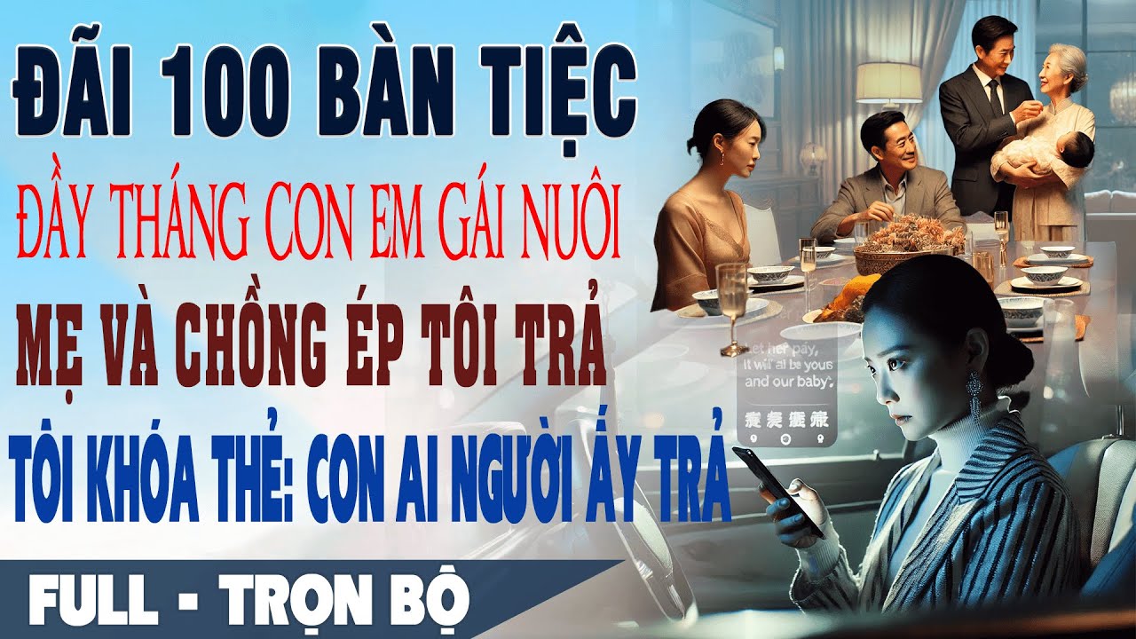 💕Đãi 100 Bàn Tiệc Đầy Tháng Con Em Gái Nuôi, Mẹ & Chồng Ép Tôi Trả Tôi Khóa Thẻ: Con Ai Người Ấy Trả
