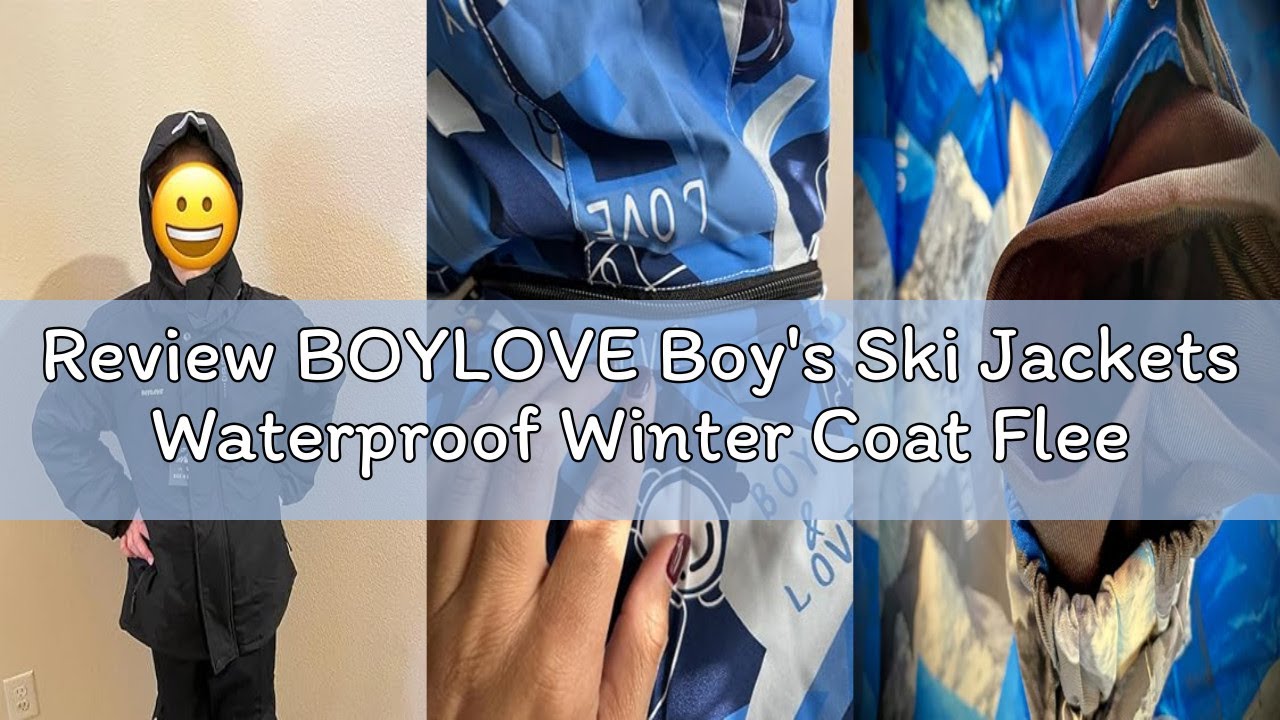 Review BOYLOVE Boy's Ski Jackets Waterproof Winter Coat Fleece Windproof Snowboarding Jacket with De