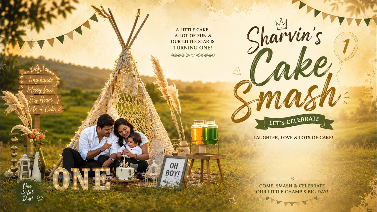 Sharvin Cake Smash Teaser #madhupatelphotoclub II2025II