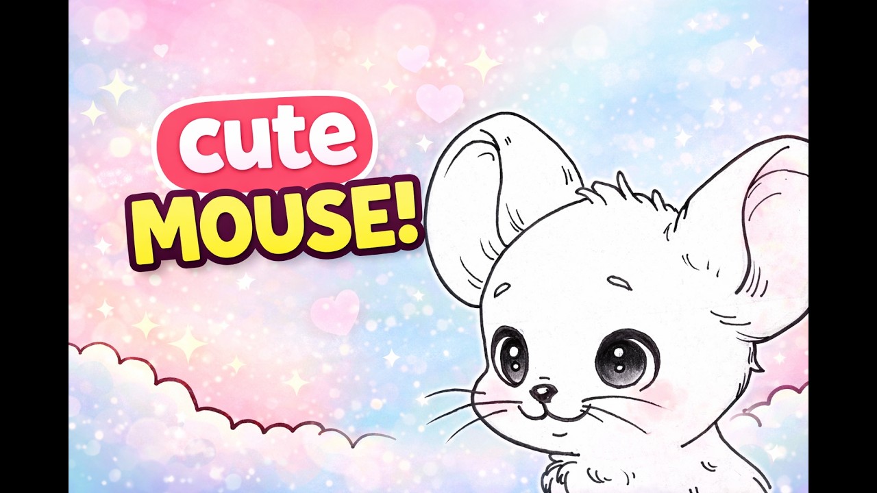 DRAW THIS CUTE MOUSE 🐭 | EASY STEP-BY-STEP MOUSE DRAWING