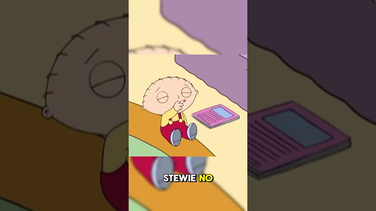 Stewie starts smoking 🚬 #funny #familyguy #familyguyclips #familyguythequestforstuff