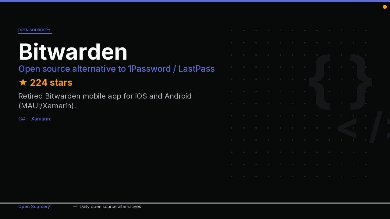 Bitwarden &mdash; Open Source Alternative to 1Password / LastPass