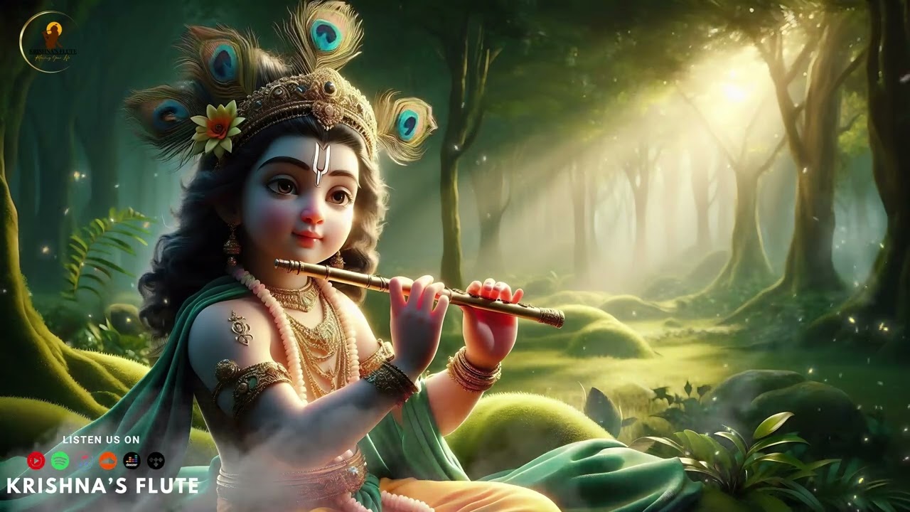 Krishna Flute Music: Deep Relaxing Calm for Sleep & Study 🌿