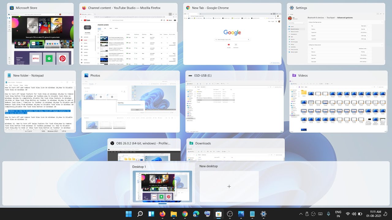 Windows 11: как отключить представление задач и жесты свайпа в Windows 11