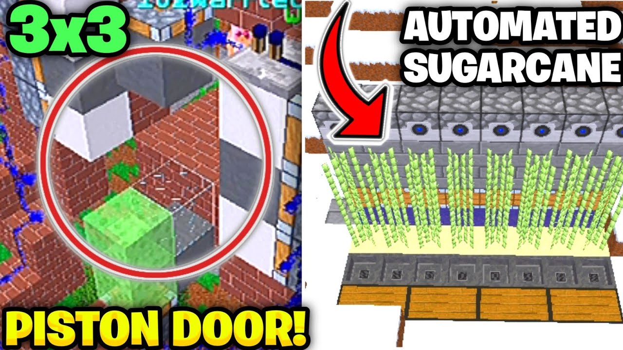 Multicraft ✔ A AUTO SUGARCANE PRODUCER | 3x3 PISTON DOOR AND MORE+ (Bluestone) @XREALM 🐼