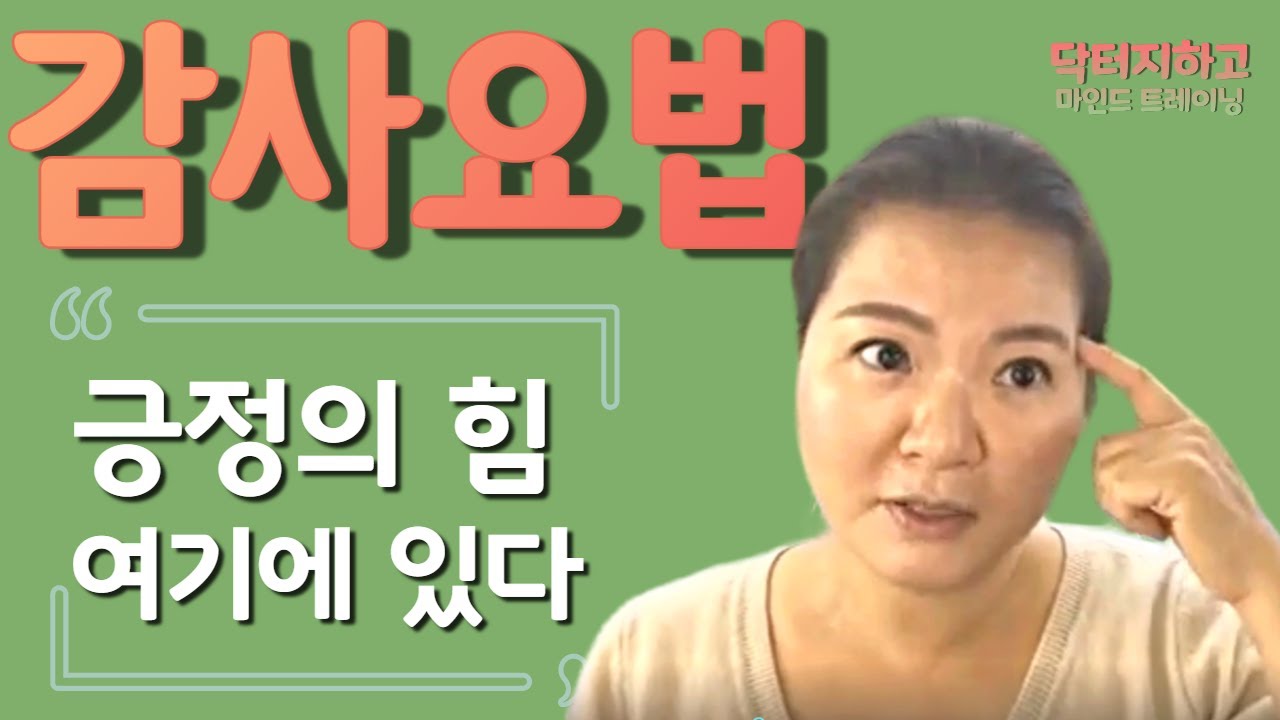 감사요법: 어떠한 상황에서도 긍정적인 마음자세를 유지하는 비법 (순삭)