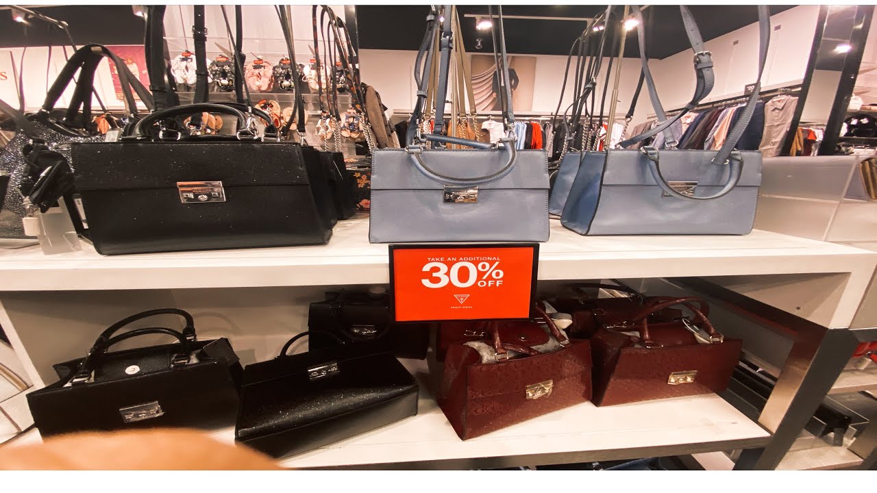 GUESS FACTORY OUTLET | 30-50% OFF STORE SALE | HANDBAGS, WALLETS, SHOES, CLOTHES | SHOP WITH ME