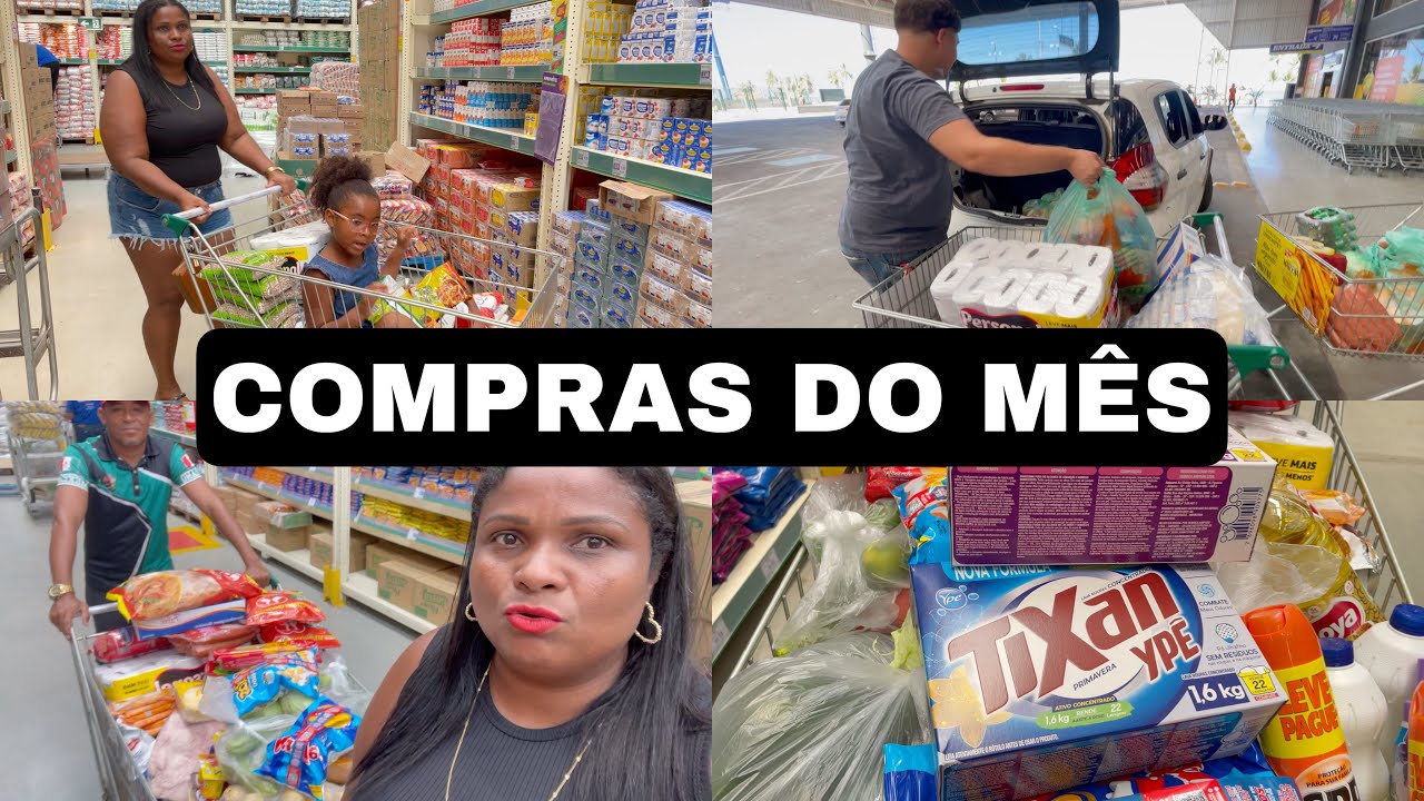 COMPRAS DO MÊS NO ATACADÃO PARA 4 PESSOAS 🌺QUANTO GASTEI?????