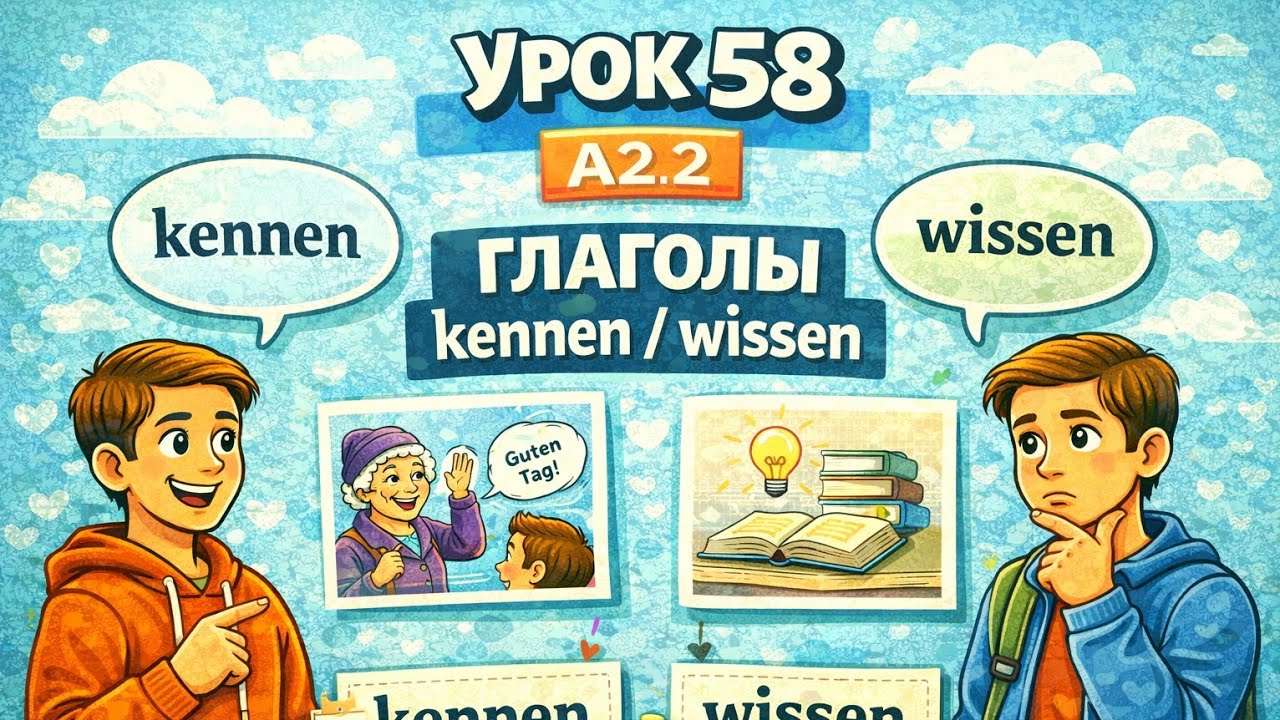 Урок 58. Чем отличаются Kennen и Wissen. Немецкий с удовольствием.