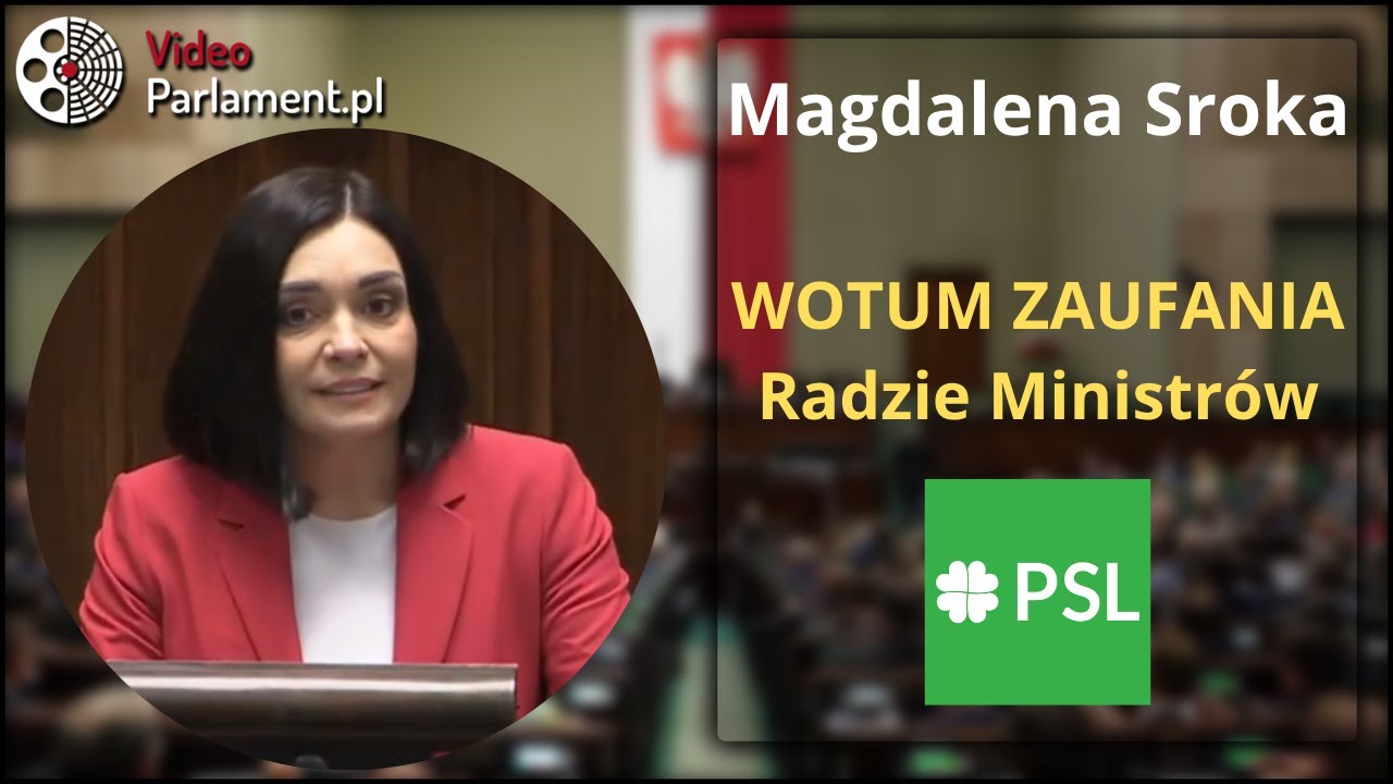 Magdalena Sroka - wotum zaufania Radzie Ministr&oacute;w