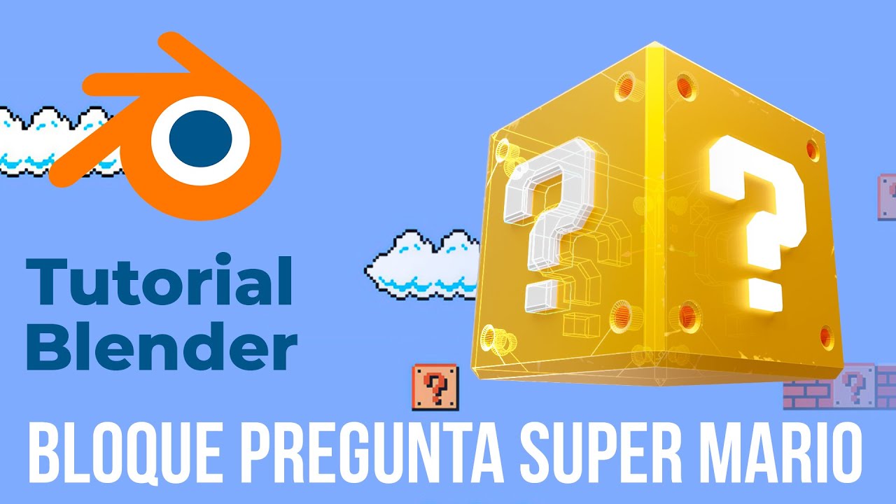 Tutorial 3D, Blender - Modelado Bloque Pregunta Super Mario