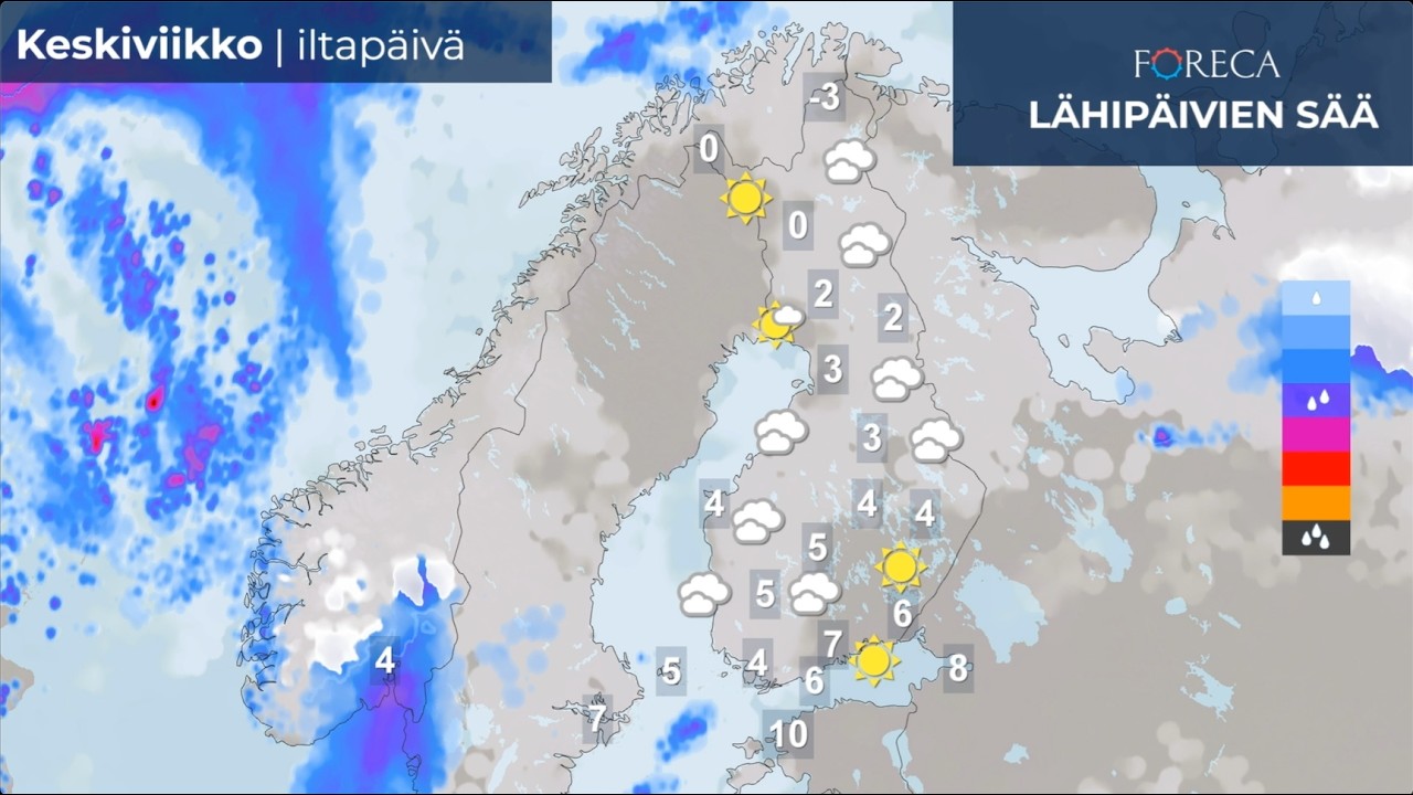 Sää jatkuu lauhana – viikonloppua kohti tuuli voimistuu ja sateet yleistyvät