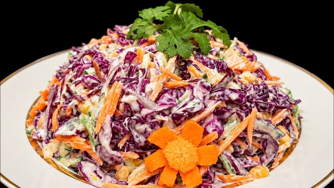 САЛАТ ИЗ КРАСНОЙ КАПУСТЫ !!! ПРОСТОЙ И ОЧЕНЬ ВКУСНЫЙ САЛАТ!!!