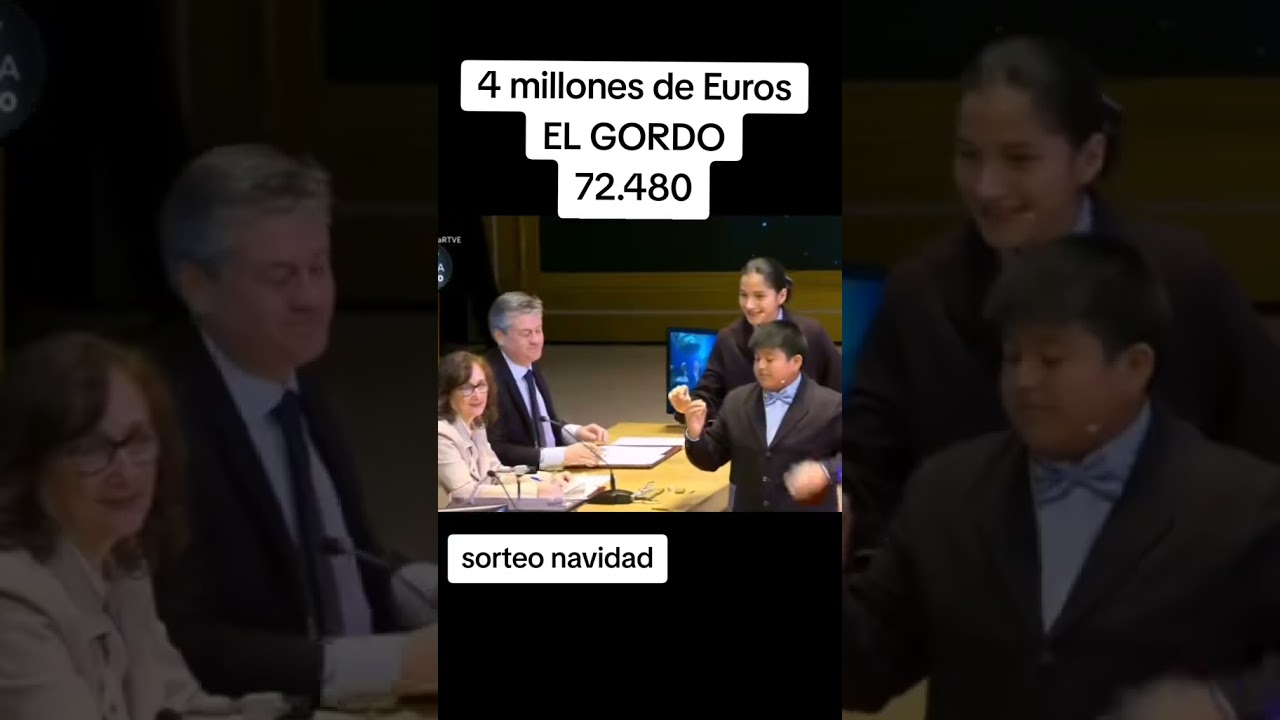 El GORDO 72.480 #primerpremio #elgordo #sorteoextraordinario #sorteonavidad#loterianavidad2024#short