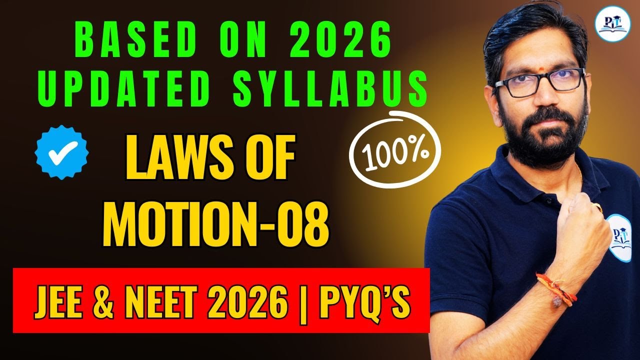 🚀 Laws of Motion-08| JEE & NEET 2024/25 | Class 11 | FULL Chapter + PYQs & MCQs 😎 | Telugu