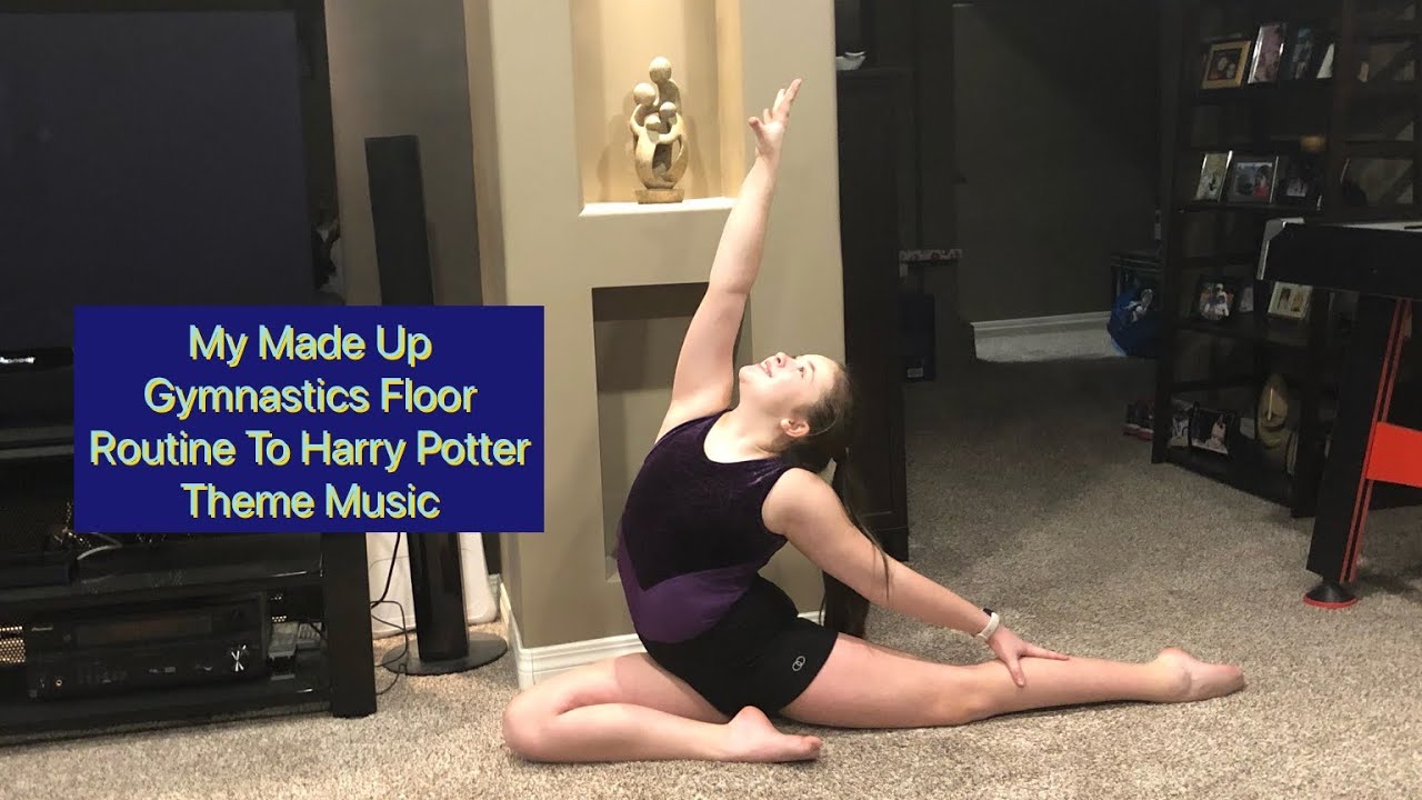 My Made Up Gymnastics Floor Routine To Harry Potter Theme Music
