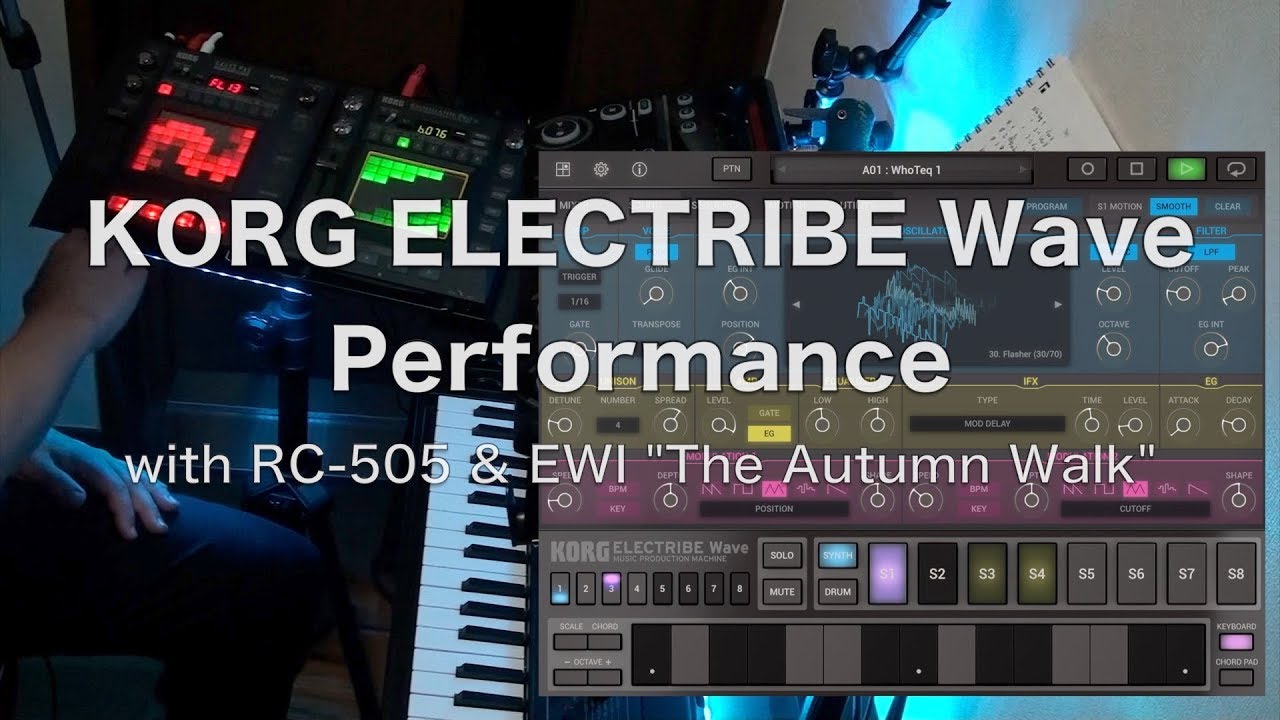 KORG ELECTRIBE Wave  Performance with RC-505 & EWI4000s- Live Looping by Shangri-La