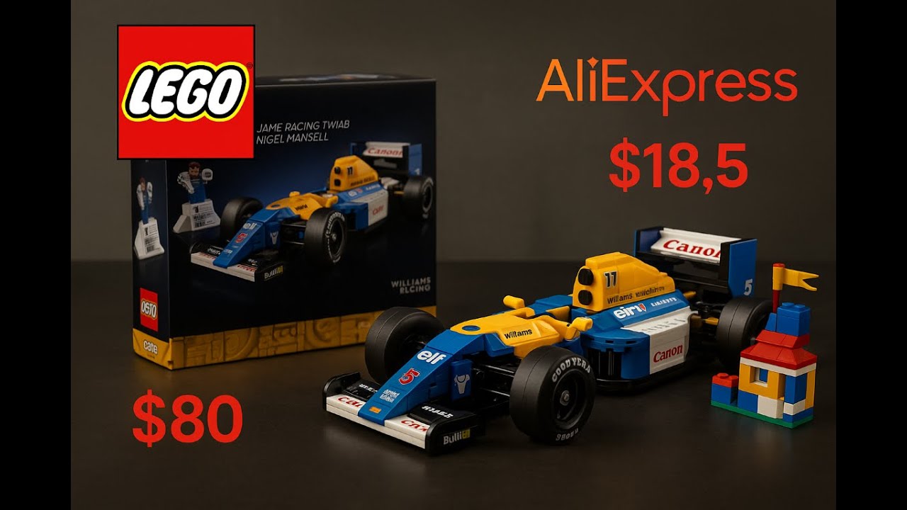 Is fake Lego from AliExpress worth it? Williams Racing FW14B and Nigel Mansell (10353)