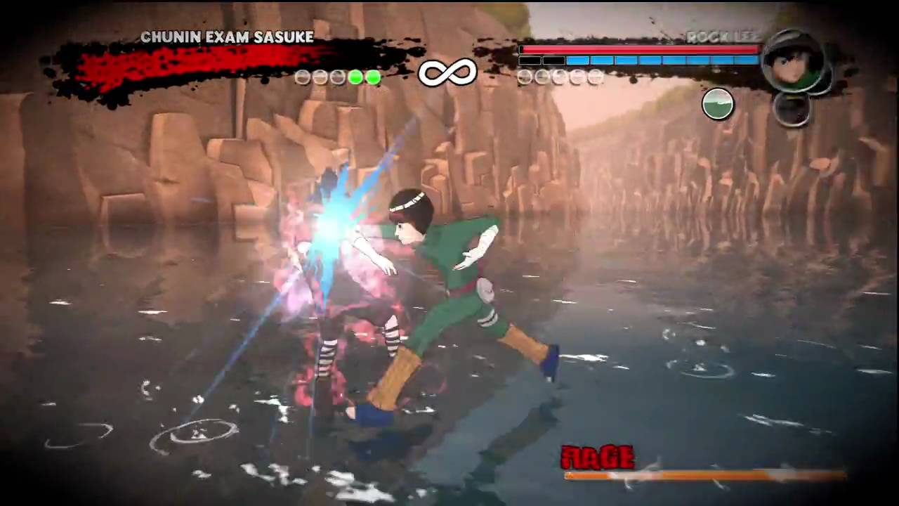 Naruto Broken Bond - Sasuke Vs Demon Fox Naruto & Rock Lee