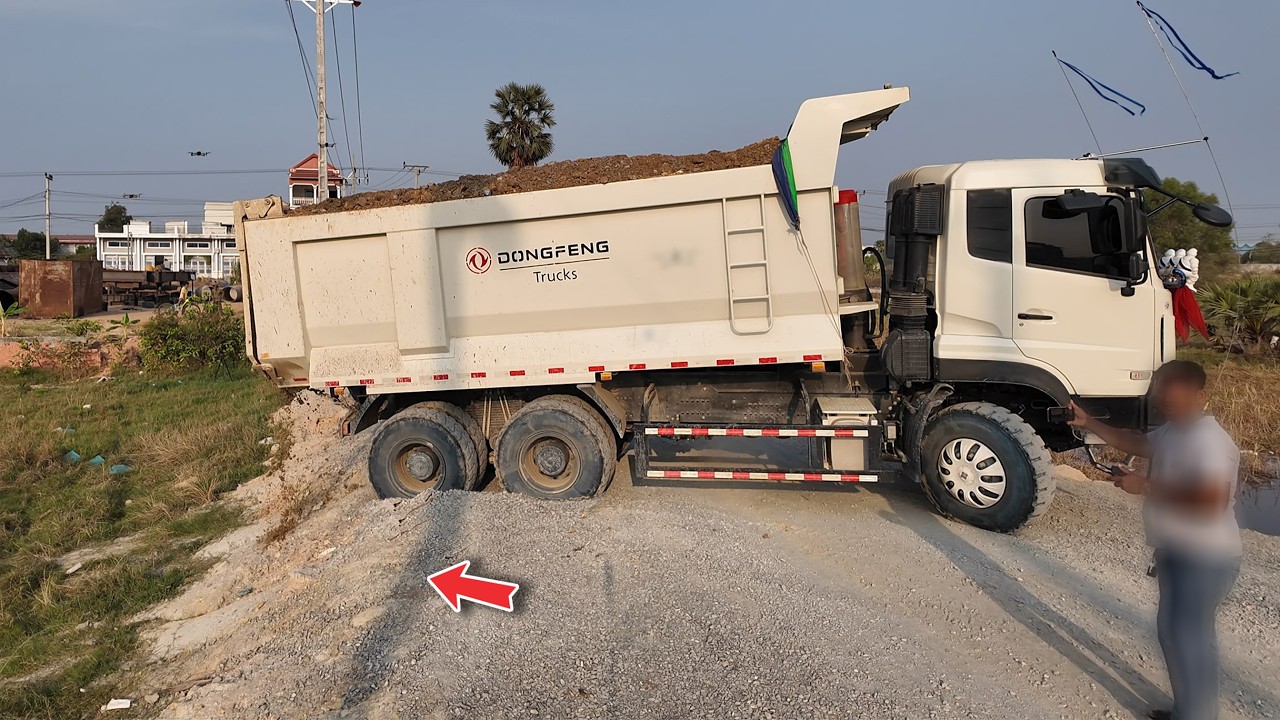 Amazing Fully Episode, Pour Soil Rocks Process By GreatTeam DumpTruck With Skills Bulldozer