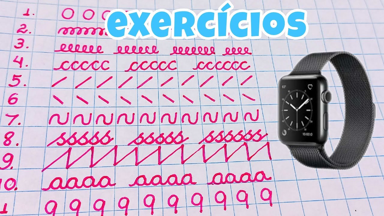 Exercícios de Caligrafia ⏰️ / CRIE O HÁBITO