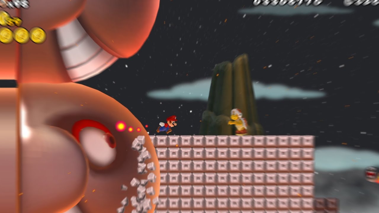 Mario running for his life