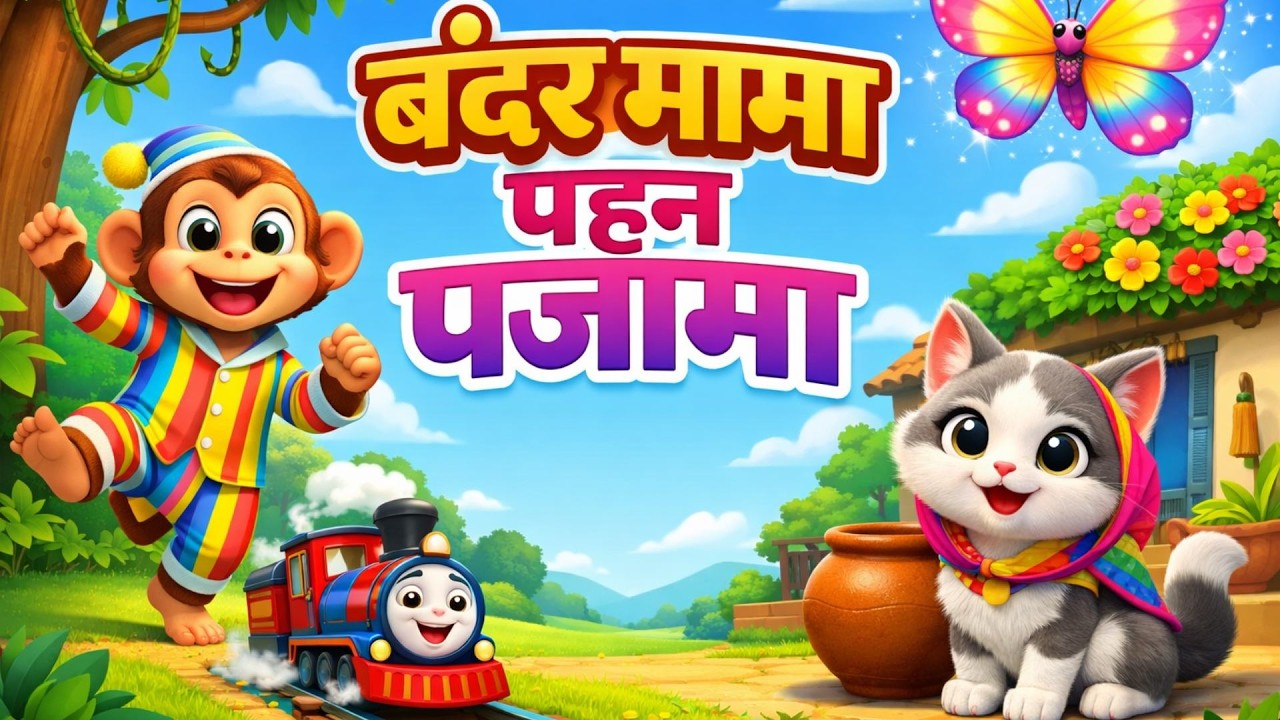 Bandar Mama | Titli Udi | Gadi Aayi | बिल्ली मौसी  | Hindi Nursery Rhymes for kids | Hindi songs