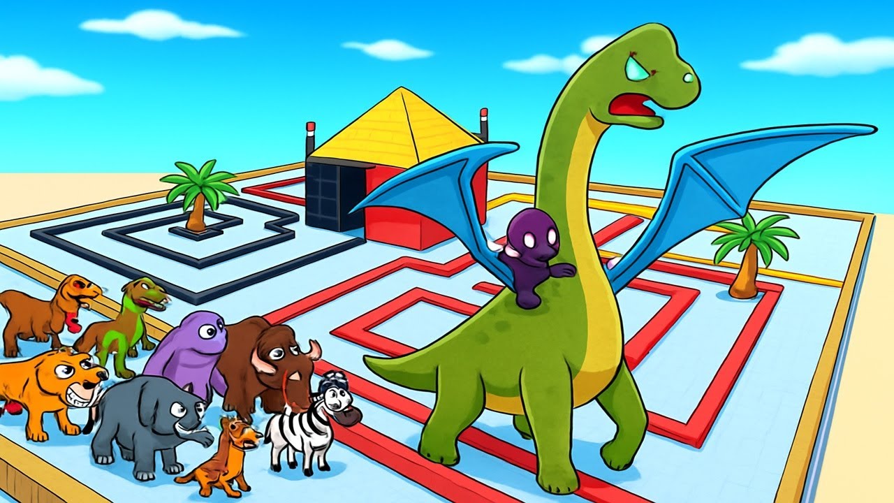 ESCAPE FROM ALIEN BRACHIOSAURUS #2 - ARBS - Animal Revolt Battle Simulator