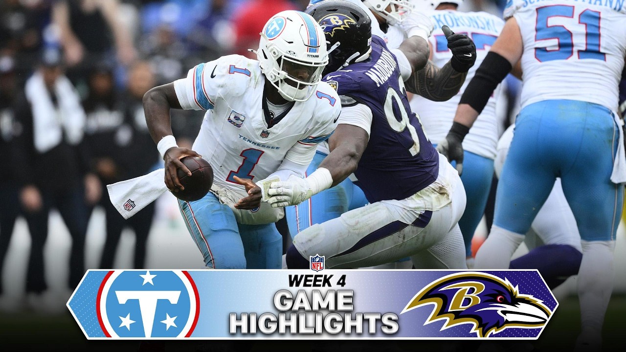 Tennessee Titans vs Baltimore Ravens Game Highlights | 2026 NFL Season Week 4
