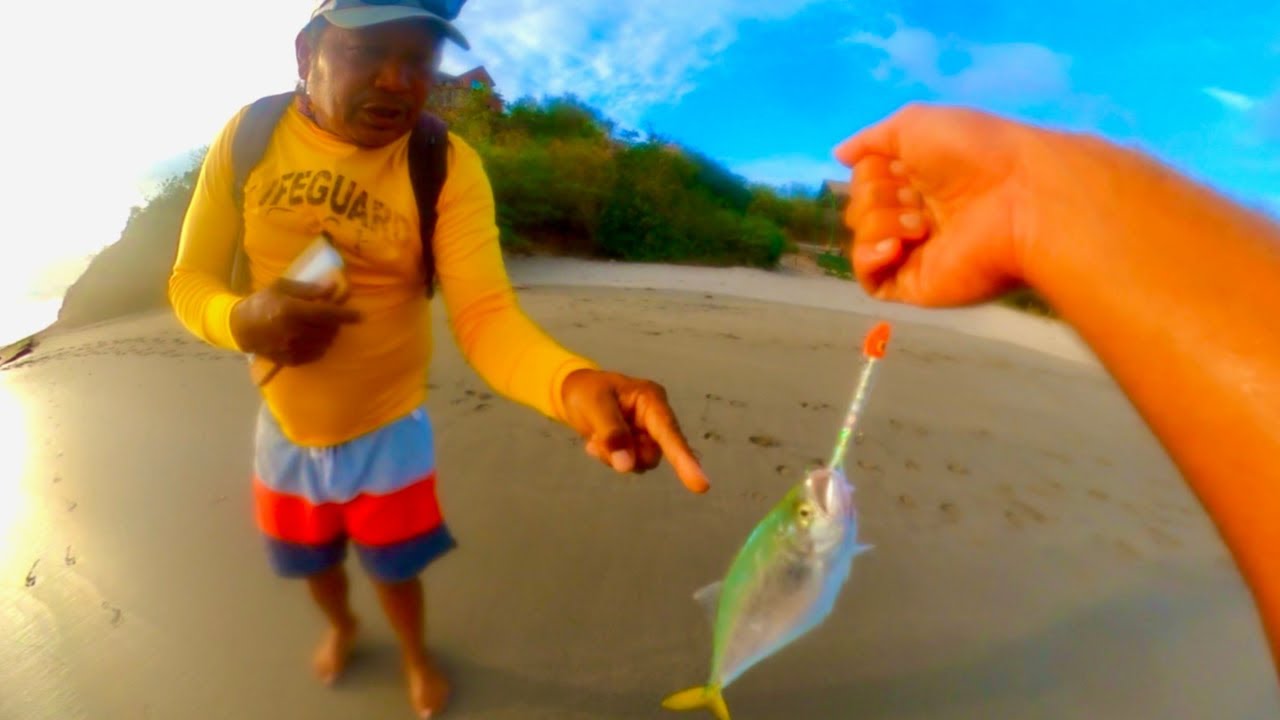 BEACH FISHING in NICARAGUA! (Jack Crevalle & Dog Jacks)