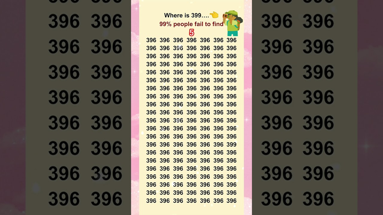 Where is number 399 #challenge #puzzles #mathpuzzles #numbergame #numbers