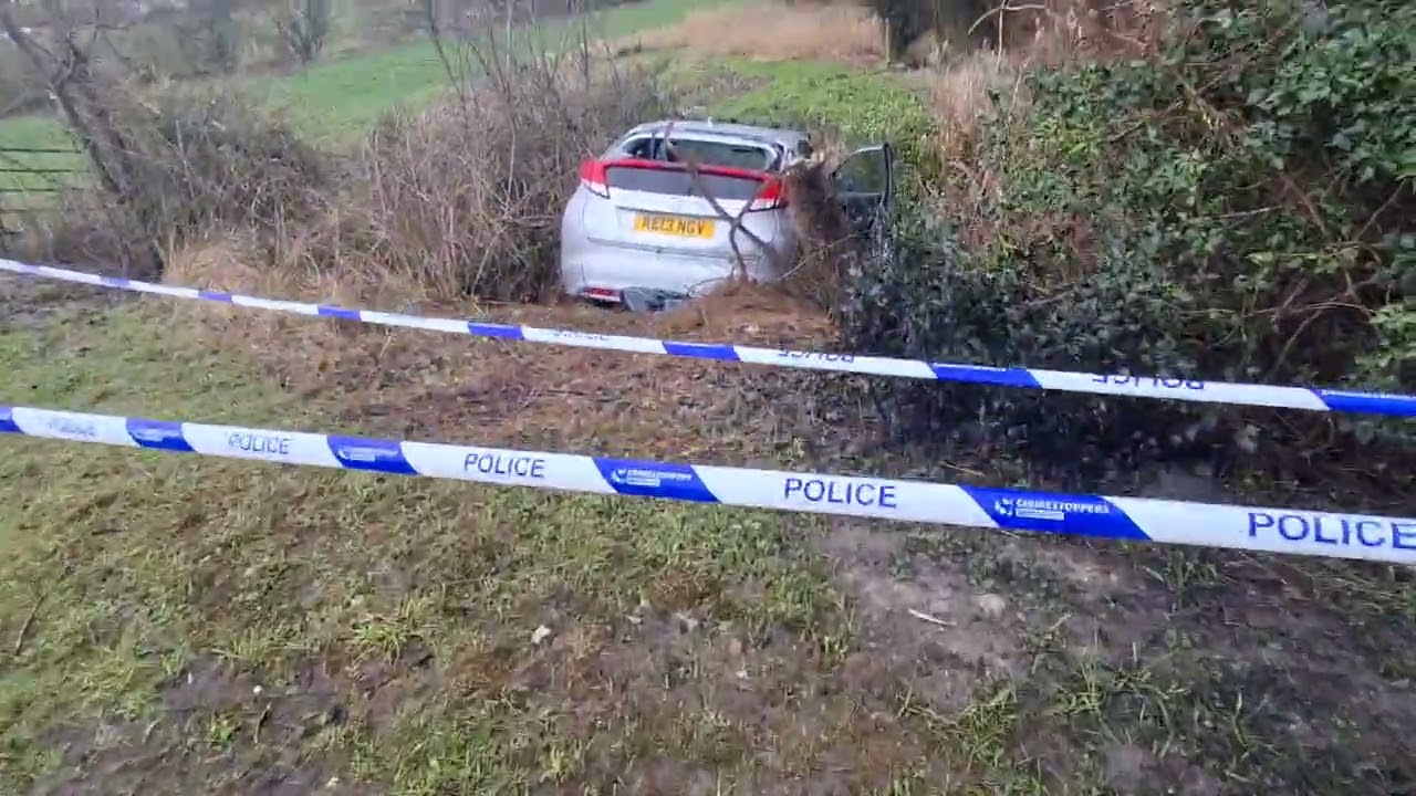 Car crash police  chase  Bolton 
