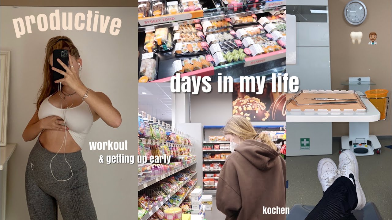 motivation boost: früh aufstehen, Sport, grocery's, a lot of uni & Projekte, Zähne bleachen & kochen
