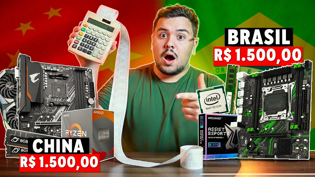 Comprei TODAS as Pe&ccedil;as do PC Gamer na China e Comparei com o Brasil