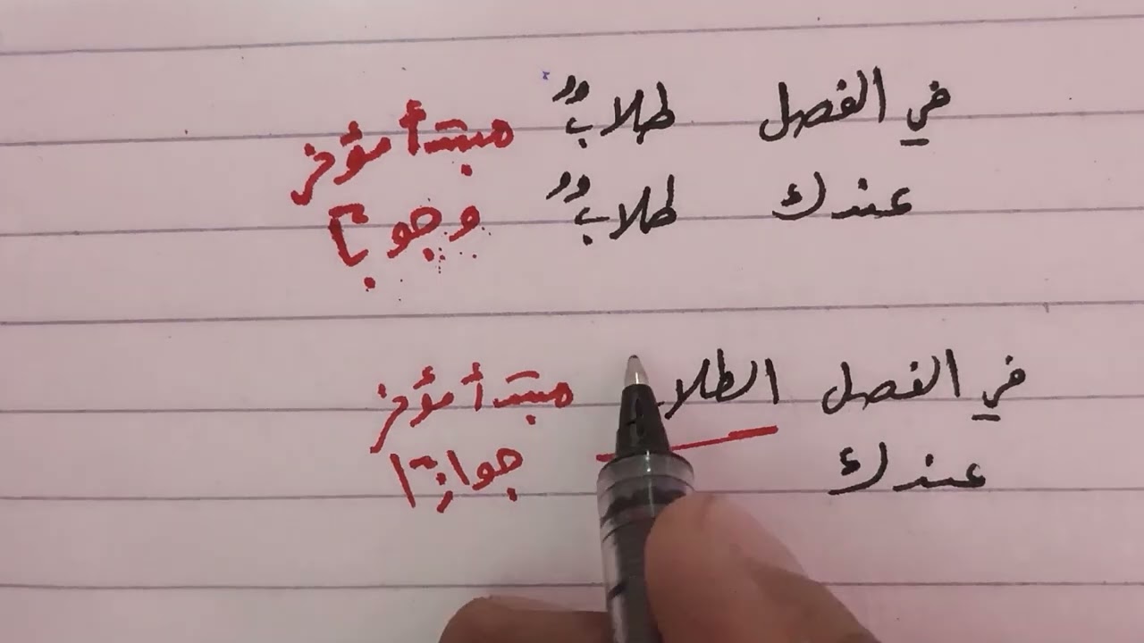 حكم تقدم المبتدأ عندما يكون نكرة موصوفة أو مضافة