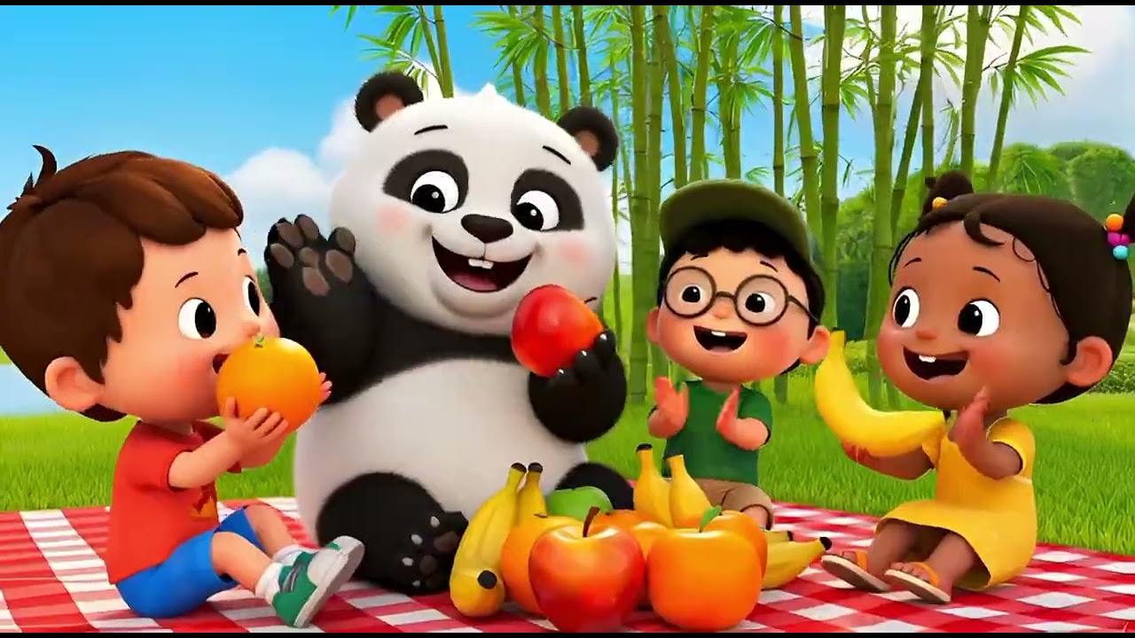 Panda in the bamboo forest for kids rhyme