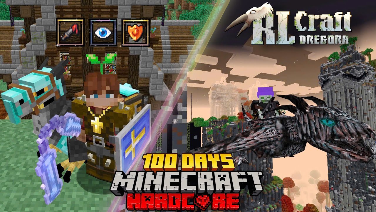 Mình Sinh Tồn 100 Ngày Minecraft RLCraft Dregora Siêu Khó !!
