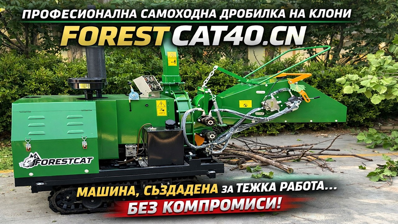 Професионална Самоходна дробилка на клони FORESTCAT40.CN