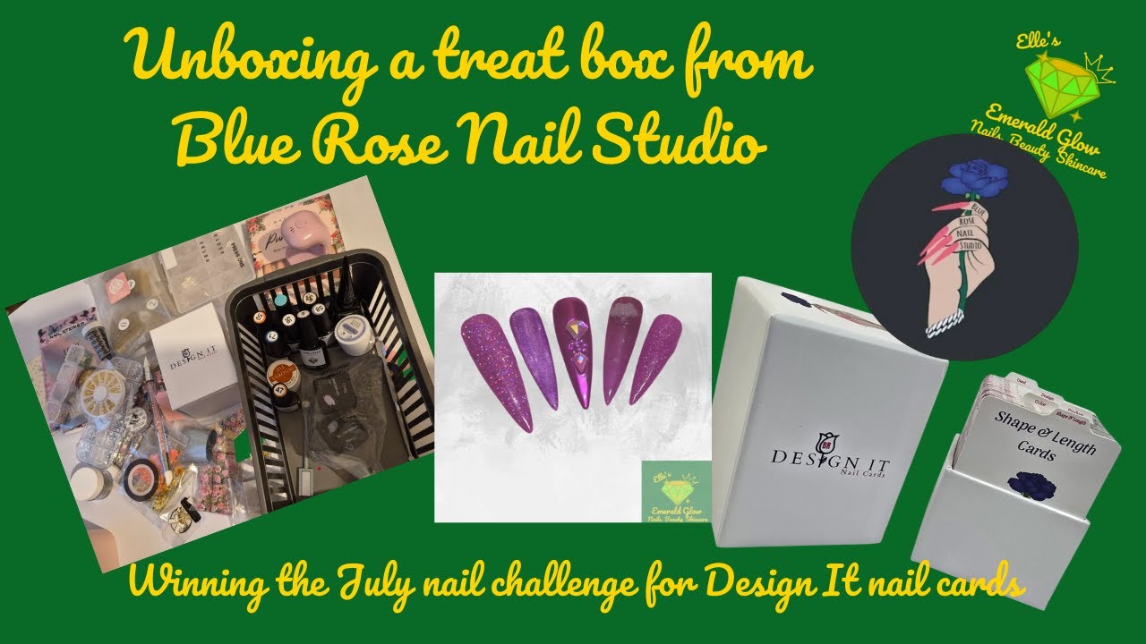 Unboxing my treat box from @BlueRoseNails for winning her July Design It Nail Cards challenge!