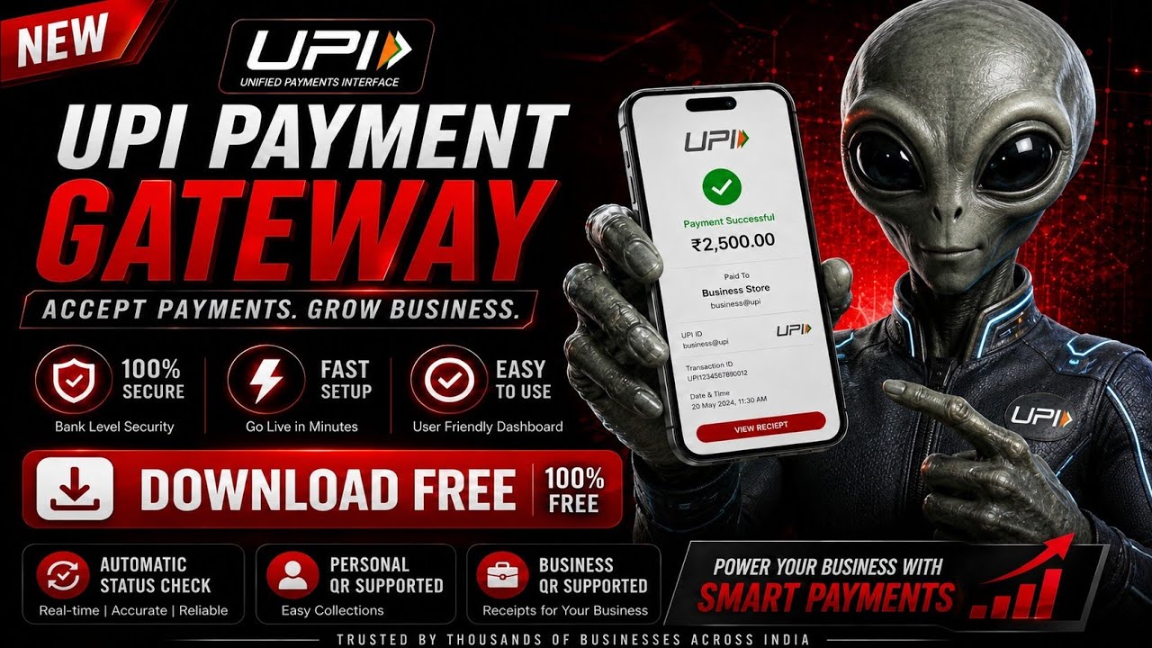 New Payment Gateway Source code Download | Fast UPI Payment, Personal QR + Business QR