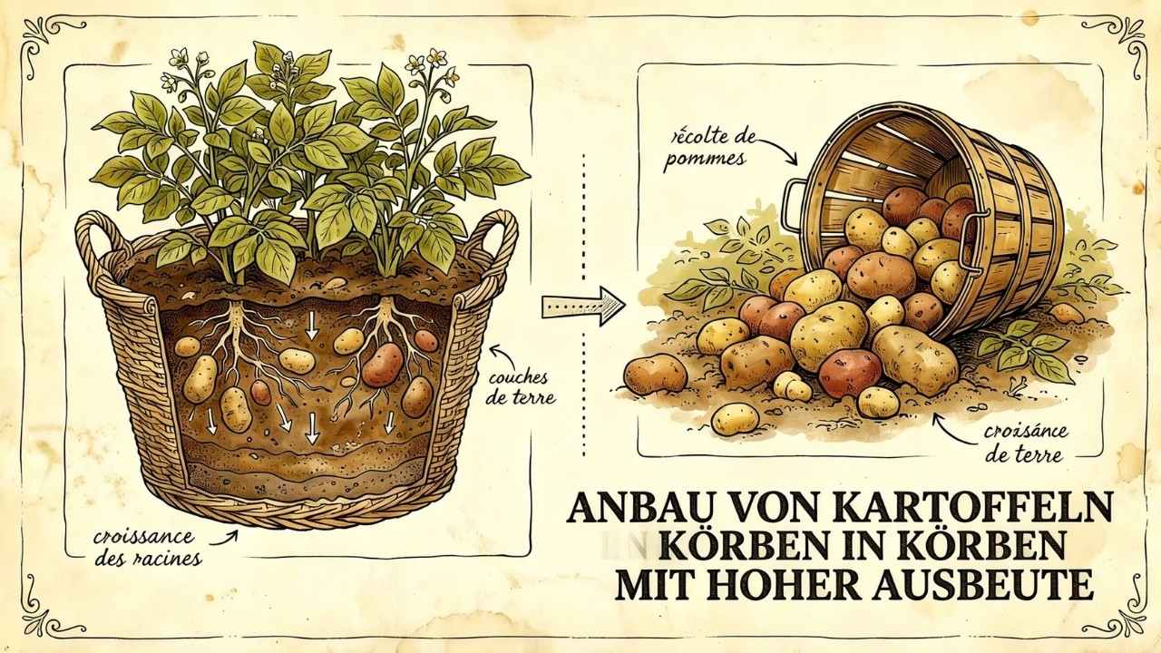 Wie man Kartoffeln in einem Wäschekorb anbaut (Survival-Hack)