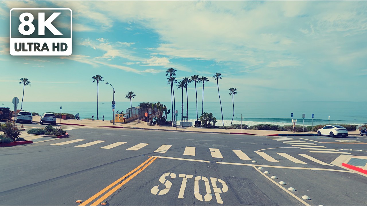 Relaxing Driving Irvine to San Clemente | 8K 60fps HDR | Scenic Pacific Coast California