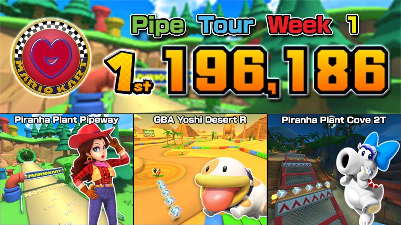 I CAN'T SEE! | Mario Kart Tour | Pipe Tour 2023 Week 1 Ranked Cup (196K) | Tier 99 | Lv 378