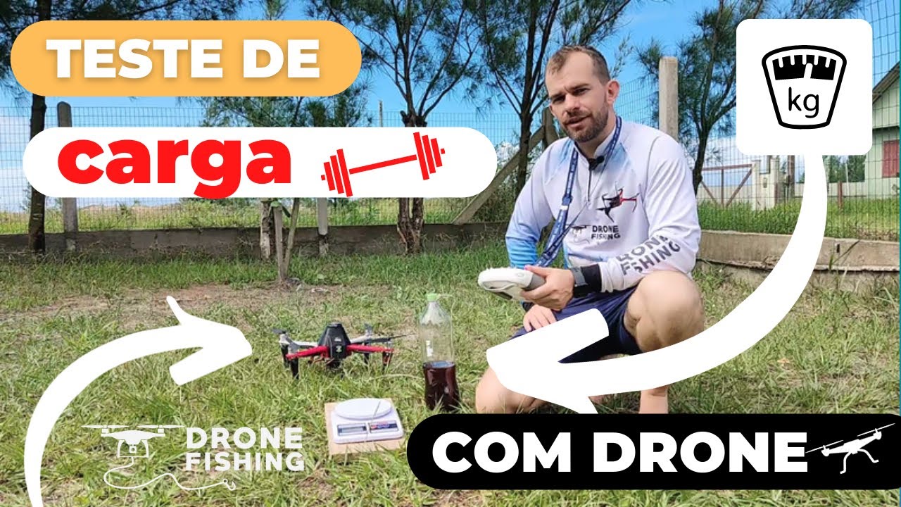 TESTE DE CARGA COM DRONE - Quanto peso levanta um Drone de Pesca?!?! Descubra agora!