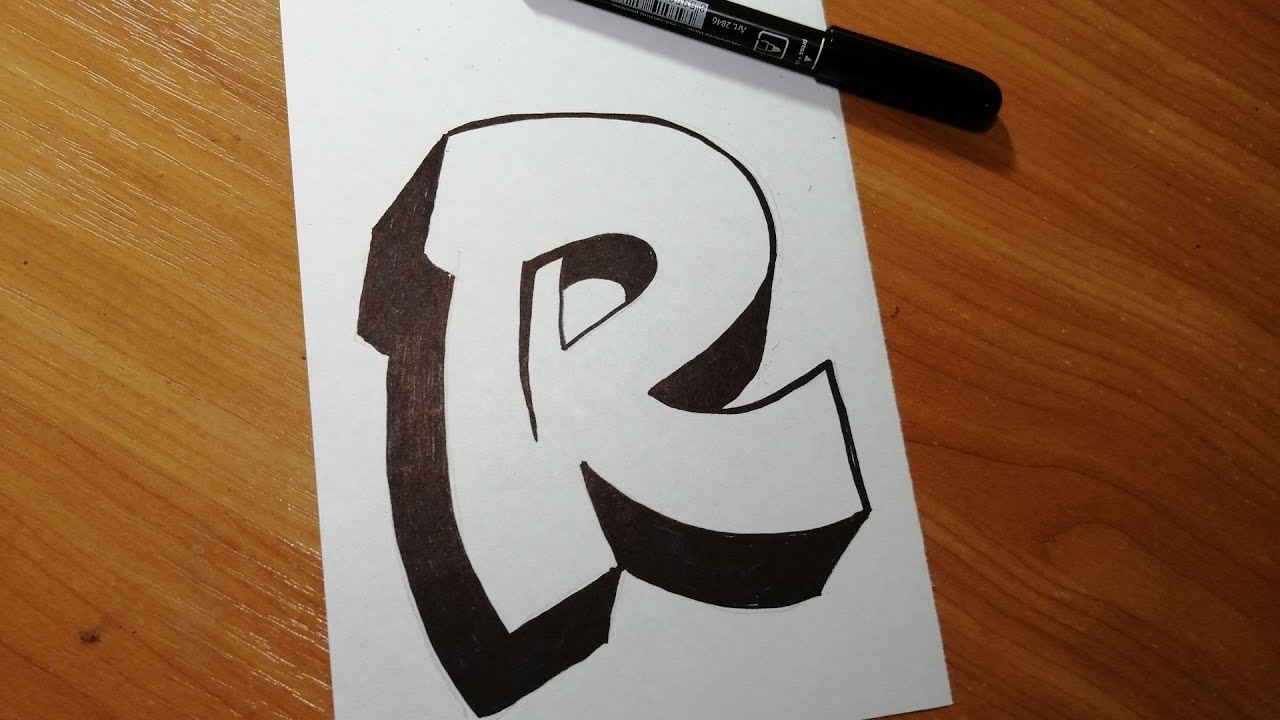 EASY PEASY!How to Draw the Letter R in Graffiti Style.  #howtodraw #drawinggraffiti #learntodraw