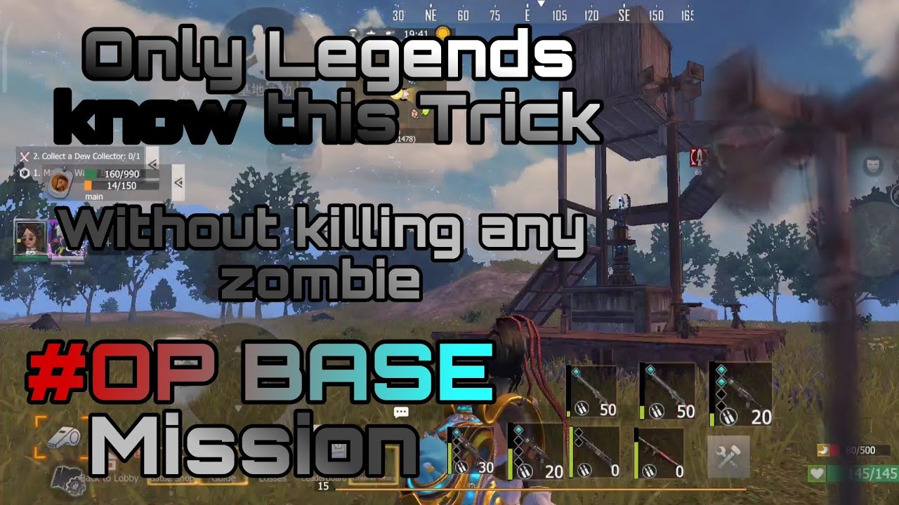 Complete mission without killing  zombies in operation base||HellGodRider || last island of survival