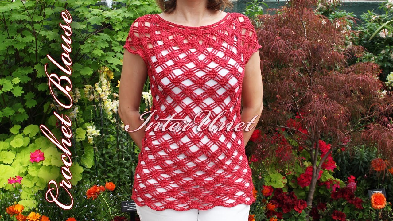 Lace blouse crochet pattern – crochet summer top